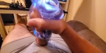 Using the Fleshskins Blue Ice to Double Nut Sexy Loud Moaning Guy Voice