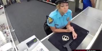 Attractive and seductive police woman gets hammered by Shawn