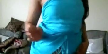 Girl dancing with blue bra - video 1