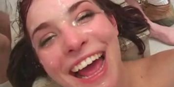 Brandy COHF Bukkake Gangbang Hot Young Brunette
