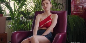 Gorgeous Redhead Girl Mila Azul Masturbating in This Hot Solo Video