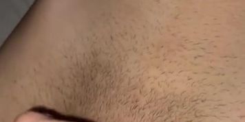 Jerking off my boyfriends big cock with my tiny hands