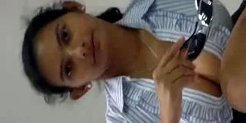 Big boobed woman teasing