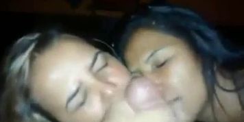 2 Girls Suck Cock And Cum On Webcam (Cute Pussy)