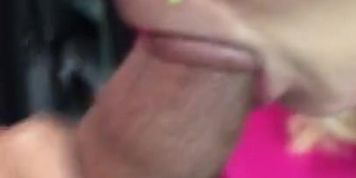 Blow job in backseat Oral cream pie