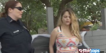 Black pimp gets arrested by two horny white police officers that were looking for his black cock