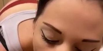 Brandi Belle blowjob in bathroom (Melissa Ludwig)