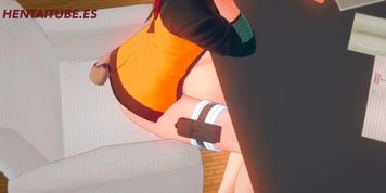 3D Naruto Hentai - Sakura Gets Fucked Under Table While Naruto Talks to Hinata & Tsunade - Anime Sex