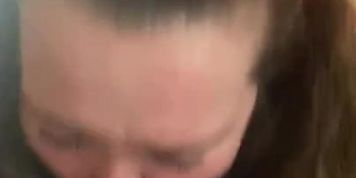 Girl sucks my frenulum till I cum
