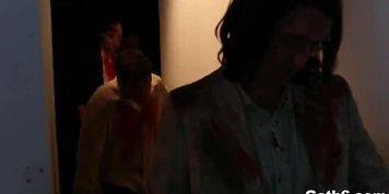 Evil d. Orgy! Zombies Fucked to d.! Starring Joanna Angel, Tommy Pistol, Danny Wylde, Larkin Love, Arabelle Raphael, Kleio Valen (Krystal Boyd, Wolf Hudson)