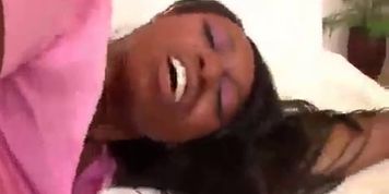 Codi is a black diva in two white cocks