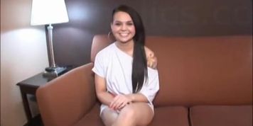 Brunette fucked by a big black dick