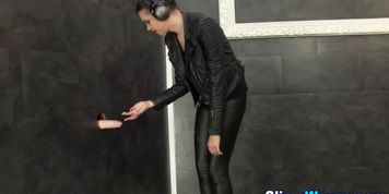 Fetish skank rides toy