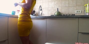 Quick Fuck before Breakfast. Teasing him i Won a Quick Fuck