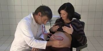 Pregnant lady sucks and fucks her gynecologist
