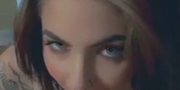 POV - Beautiful hazel eyes looking up while sucking dick 