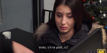 DEBT4k. Chick gives blowjob and spread her legs for amazing luxury car