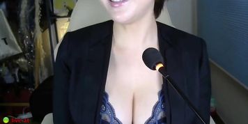 Busty Korean camgirl teases with her huge boobs