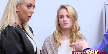 Sexy MILF loves fucking with naughty cop infront of her niece after being caught stealing