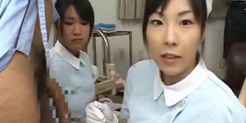 Bizarre Japan doctor handjob penis measuring research