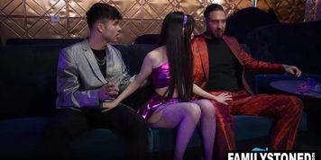 Stepbro and stepdad caught ROnnie Violet being a stripper and wants them to be quiet (Quinton James)