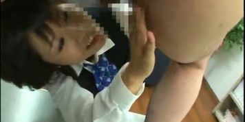 Dominant Japanese office lady teases CFNM masturbate
