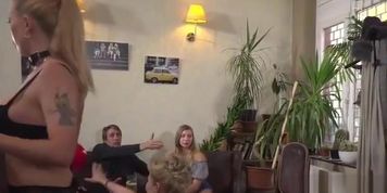 Blonde made lick and screw in public