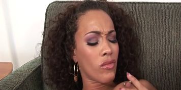 Curly haired ebony girl sucking dick and getting fucked hard (Cassidy Clay, Norma Joel, Sexy Chocolate)