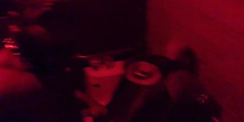 Emmett Frost pozzing in the bathroom