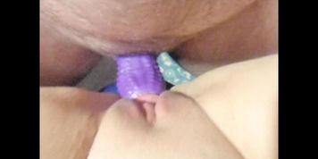 Small Cock With Bad Dragon Covers Her In Cum (Fatpussy)