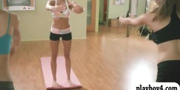 Amazing yoga lessons with huge tits trainer Khloe Terae