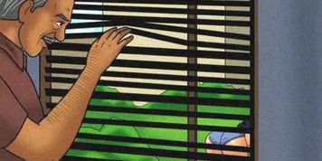 Vela mamma and peeping neighbor! Porn cartoon
