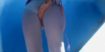 Girl caught dressing her panties