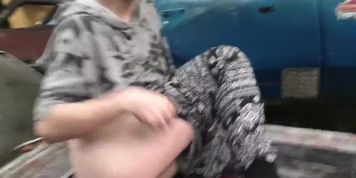Caught Masterbating At The JunkYard (Eva Black)
