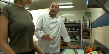 French Milf in the kitchen