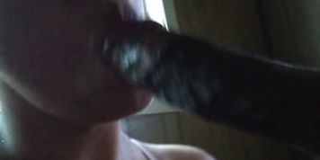 Swallowing his Fat  BBC Cum Load like Water