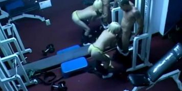Lady having sex in gym