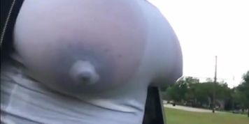 Huge black boobs naked in public