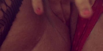 Caught horny wife coming while touching herself!