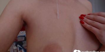 Spitting On Her Fingers To Put Them In Her Tight Asshole