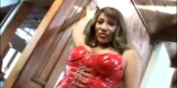 LINGERIE QUEENS - Sweetie In Latex Lingerie Teases