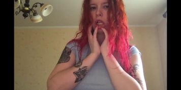 Hot Redhead Dance Strip Tease - Webcam Show
