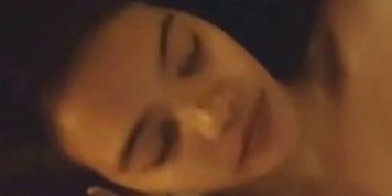 Two white Guys Cum on indonesian Girl Face