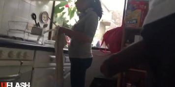 Maid Flash And Cock To Ass Touch