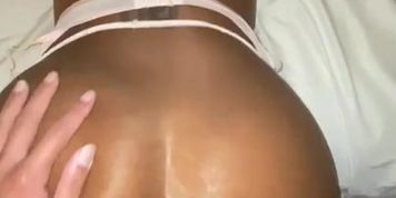Fat ass ebony booty throwing it back doggy style on my big cock