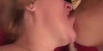 Naughty Beata makes big boobed granny Evita eat her twat