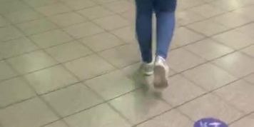 Candid teen ass in denim voyeur London (Channelle Hatton)