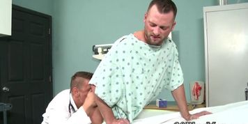 Doctor bangs bear patient and gets dick suck