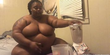 BBW chugs weight gain shake