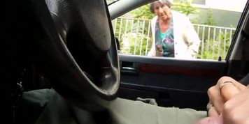 Granny Car DickFlash asking direction 2